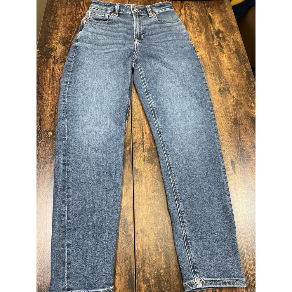 American Eagle Women's Mid Rise Slim Jeans Dark Wash Blue Stretch 00
